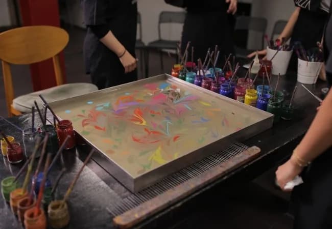 Ebru Water Marbling Experience in Istanbul